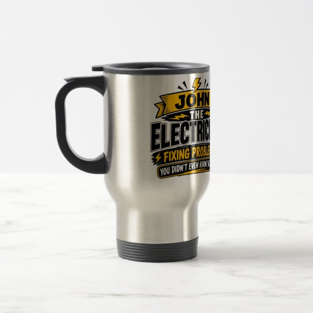The Electrician Fixing Problems  Travel Mug (Left)