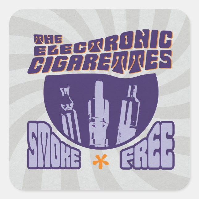 The Electronic Cigarettes - Smoke Free Square Sticker (Front)