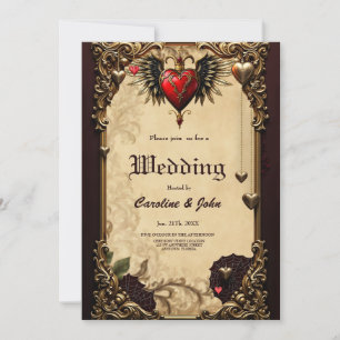 The elegance and mysticism of the Gothic heart.  Invitation