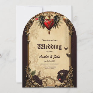The elegance and mysticism of the Gothic heart.  Invitation