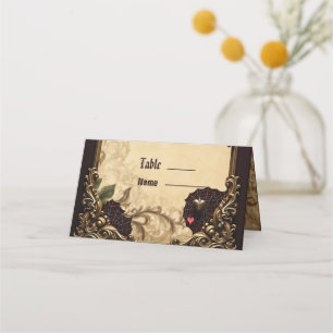 The elegance and mysticism of the Gothic heart.  Place Card