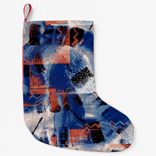 The elegance of blue arouses admiration in the fab small christmas stocking
