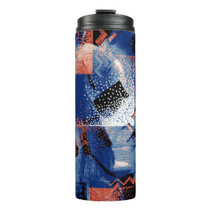 The elegance of blue arouses admiration in the fab thermal tumbler
