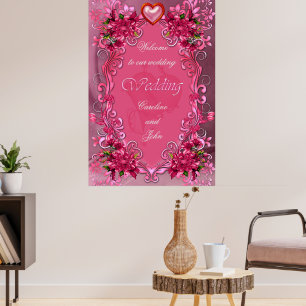 The elegance of pink flowers poster
