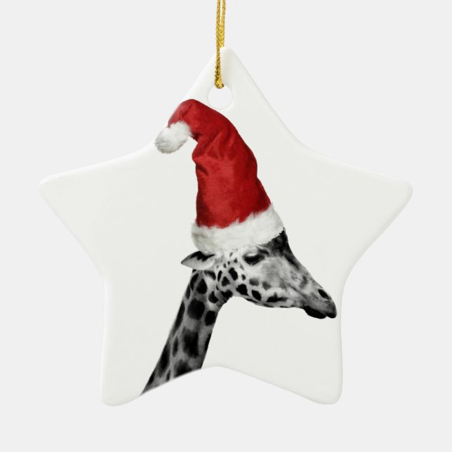 The Elegance of the Christmas Giraffe Ceramic Tree Decoration (Front)