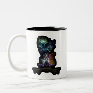 The Elegance Of Trilia Fractal Portrait Two-Tone Coffee Mug