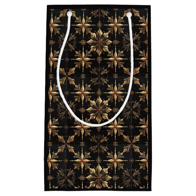 The Elegant Christmas - Black Small Gift Bag (Front)