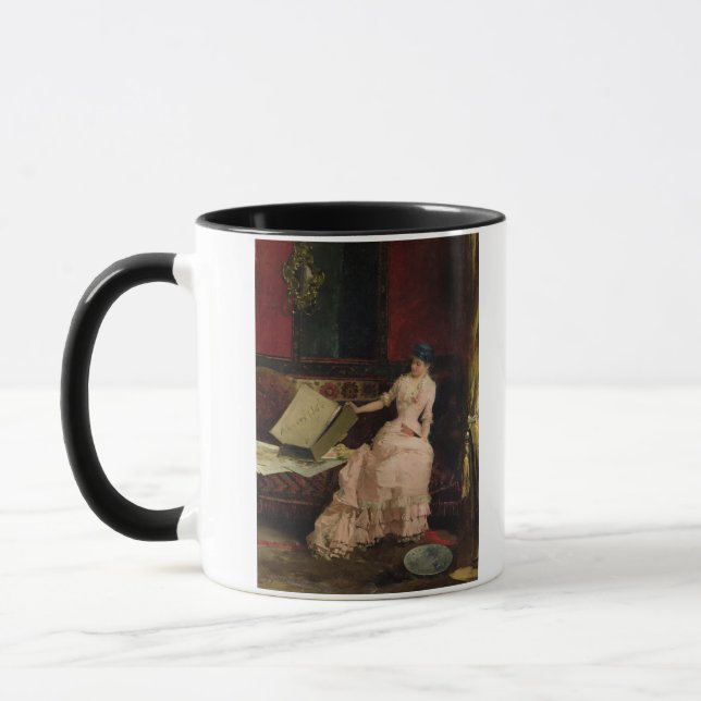 The Elegant Connoisseur, 1883 (oil on canvas) Mug (Left)