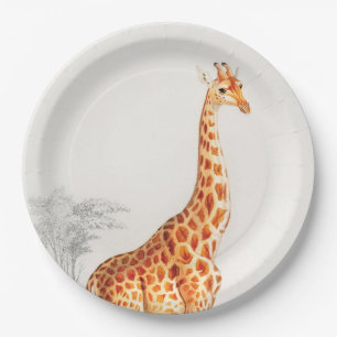 The Elegant Giraffe Paper Plate