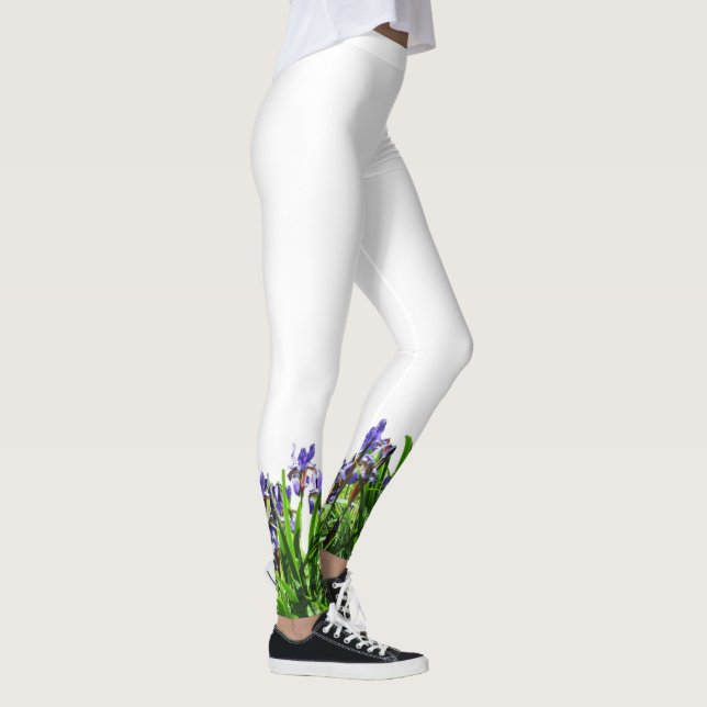 THE ELEGANT IRIS FLOWER leggings (Right)