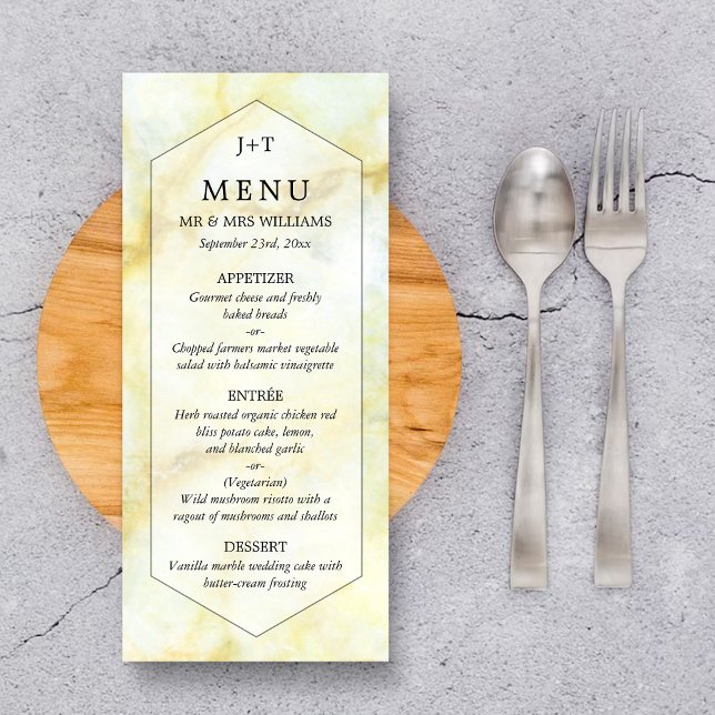 The Elegant Marble Effect Wedding Collection Menu (Creator Uploaded)