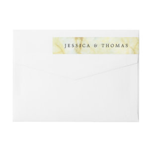 The Elegant Marble Effect Wedding Collection Wrap Around Label