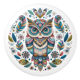 The Elegant Owl Ceramic Knob