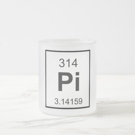 The Element of Pi Frosted Glass Coffee Mug