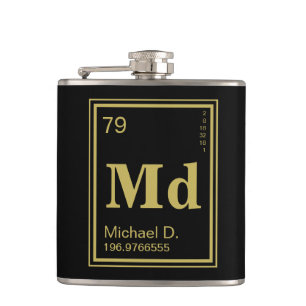The Element of You! Custom Initials Periodic Table Hip Flask