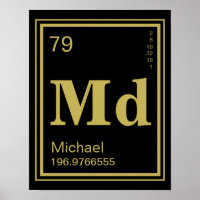 The Element of You! Custom Name Gold Element