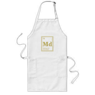 The Element of You! Custom Name Gold Periodic Long Apron