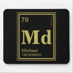 The Element of You! Custom Name Periodic Table Mouse Mat<br><div class="desc">A custom name mouse pad featuring your name in place of the gold periodic table element.</div>