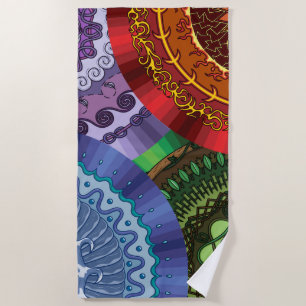 The Elements Mandalas Beach Towel
