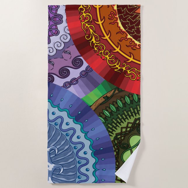 The Elements Mandalas Beach Towel (Front)