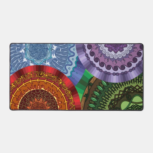 The Elements Mandalas Desk Mat (Front)