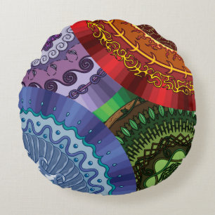 The Elements Mandalas Round Pillow