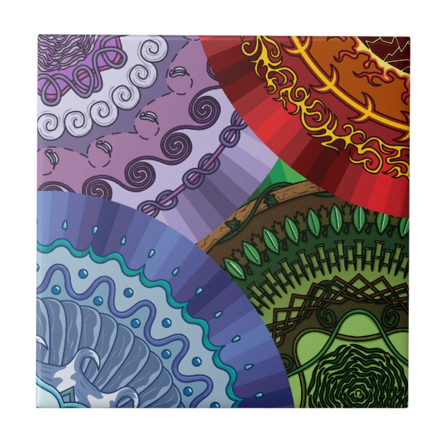 The Elements Mandalas Tile (Front)