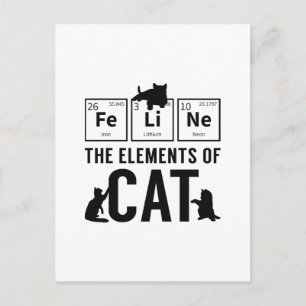 The Elements Of Cat Postcard