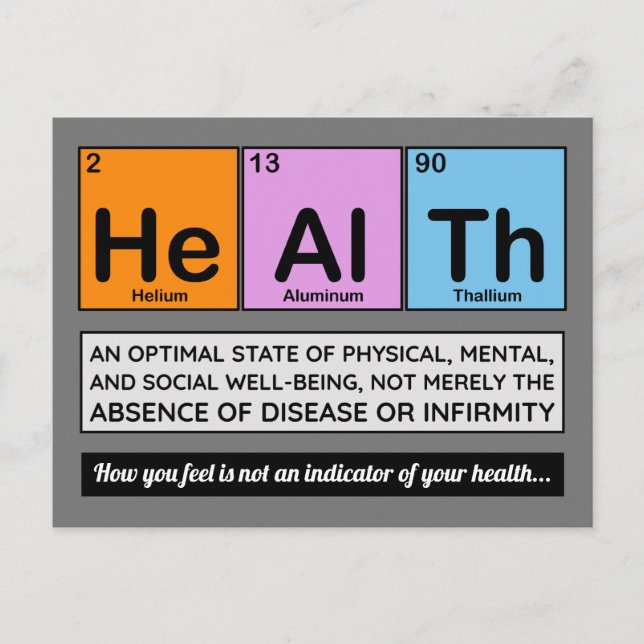 The Elements Of Health Chiropractic Recall Postcard (Front)