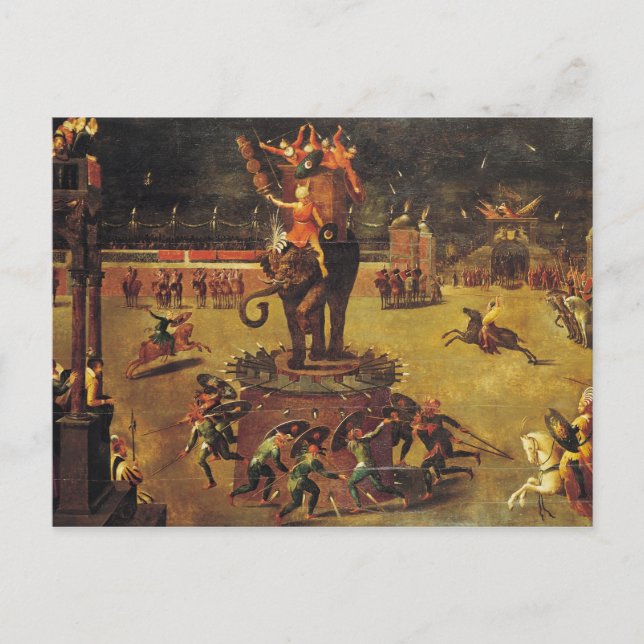 The Elephant Carousel Postcard (Front)