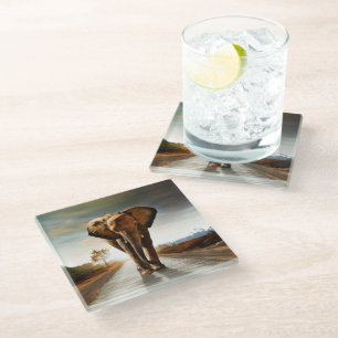 The Elephant Glass Coaster