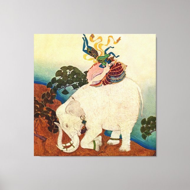 “The Elephant Pearl” by Edmund Dulac Canvas Print (Front)