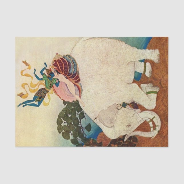 “The Elephant Pearl” by Edmund Dulac Tissue Paper (Front)