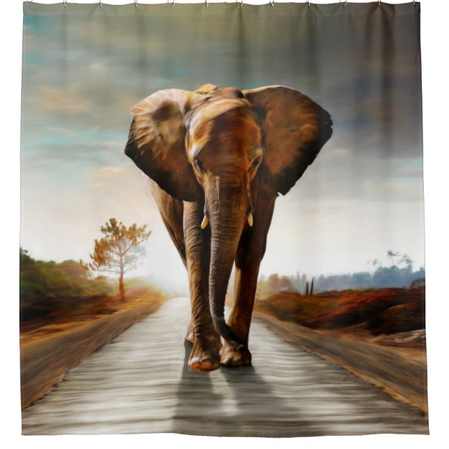 The Elephant Shower Curtain (Front)