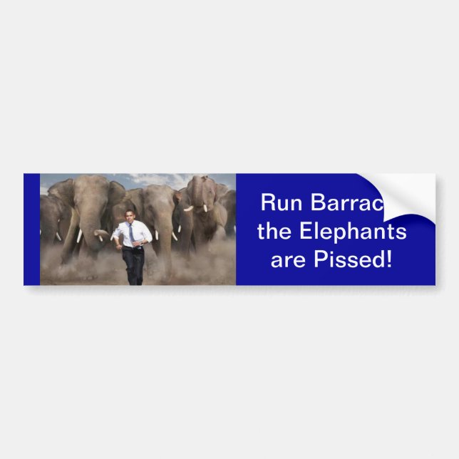 The Elephants are Pissed! Bumper Sticker (Front)