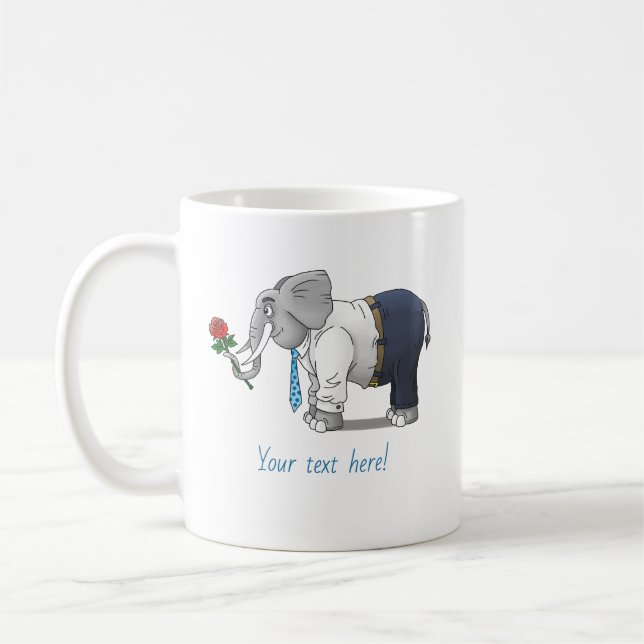 The Elephants Happy Valentines Day Coffee Mug (Left)