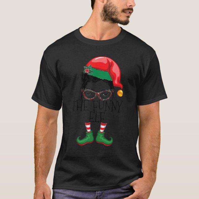 The Elf Matching Family Pyjamas Christmas Xmas T-Shirt (Front)