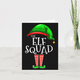 The Elf Squad Family Matching Group Christmas  Card