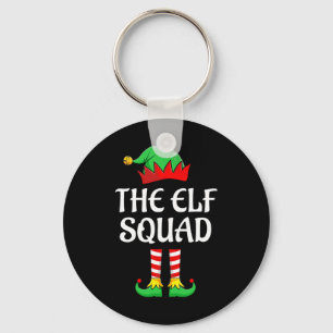 The Elf Squad Family Matching Group Christmas Fun Key Ring