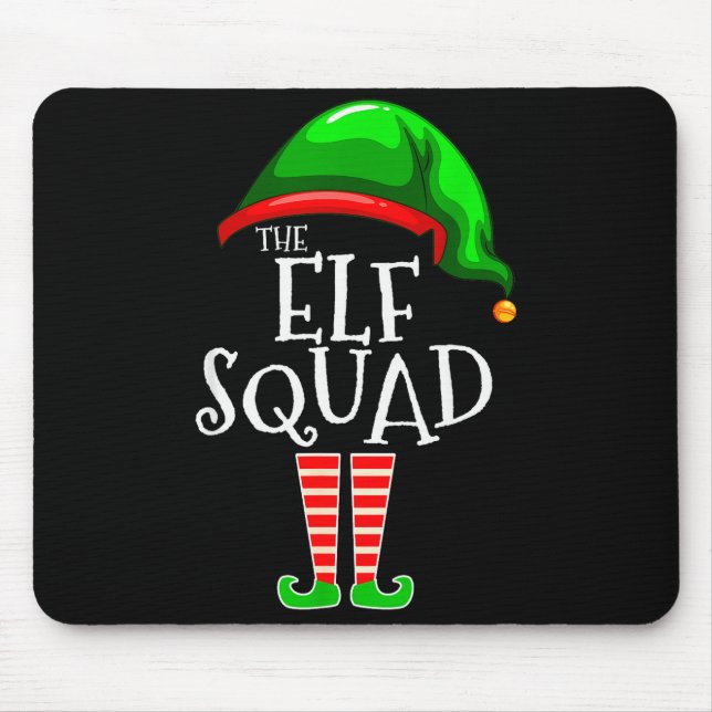 The Elf Squad Family Matching Group Christmas  Mouse Mat (Front)