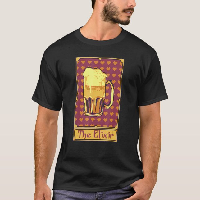 The Elixir Potion Beer Tarot Card T-Shirt (Front)