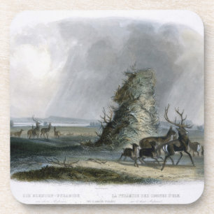 The Elkhorn Pyramid on the Upper Missouri, plate 2 Coaster