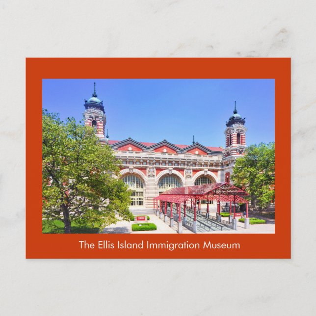 The Ellis Island Immigration Museum Announcement Postcard (Front)