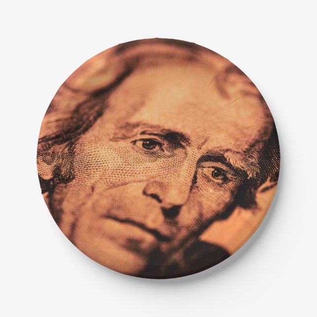 The Elusive President Jackson Paper Plate (Front)