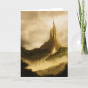 the elven kingdom fantasy art greetingcard card