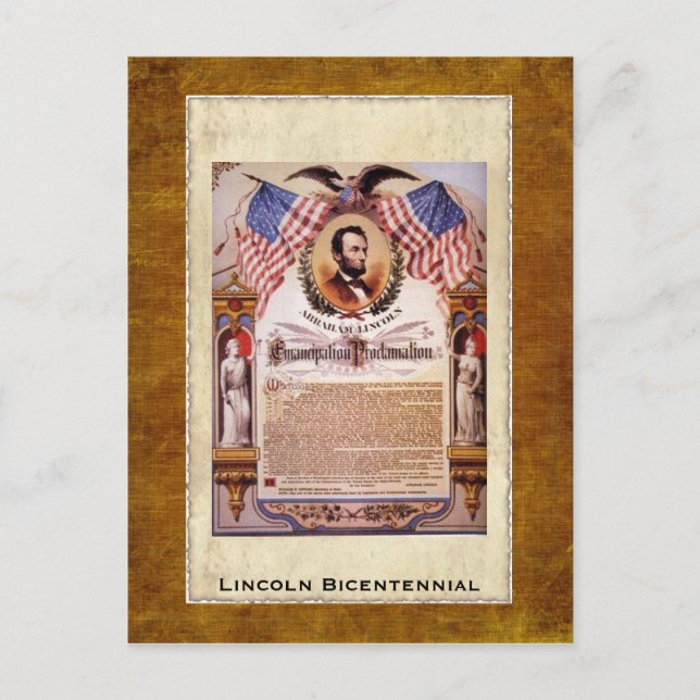 The Emancipation Proclamation Postcard (Front)