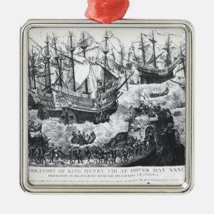 The Embarkation of Henry VIII  at Dover Metal Tree Decoration