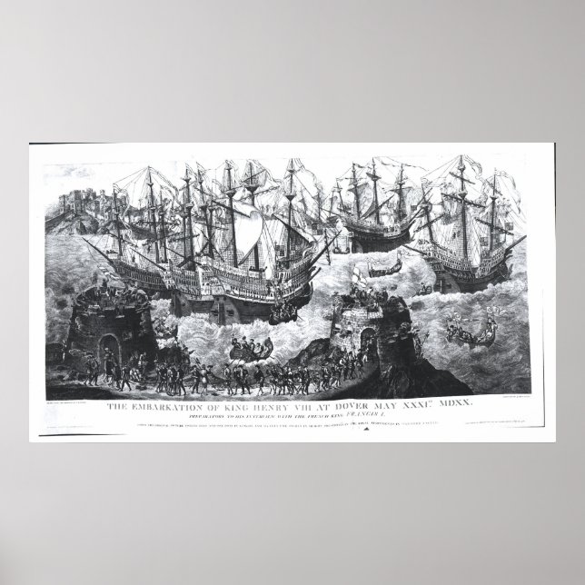 The Embarkation of Henry VIII  at Dover Poster (Front)