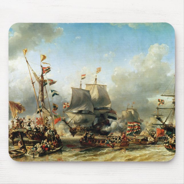 The Embarkation of Ruyter and William de Witt Mouse Mat (Front)
