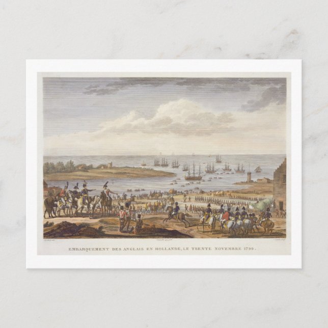 The Embarkation of the English in Holland, 30 Nove Postcard (Front)